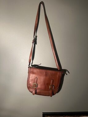 Frye Brown Claude brown Leather Crossbody Saddle Bag